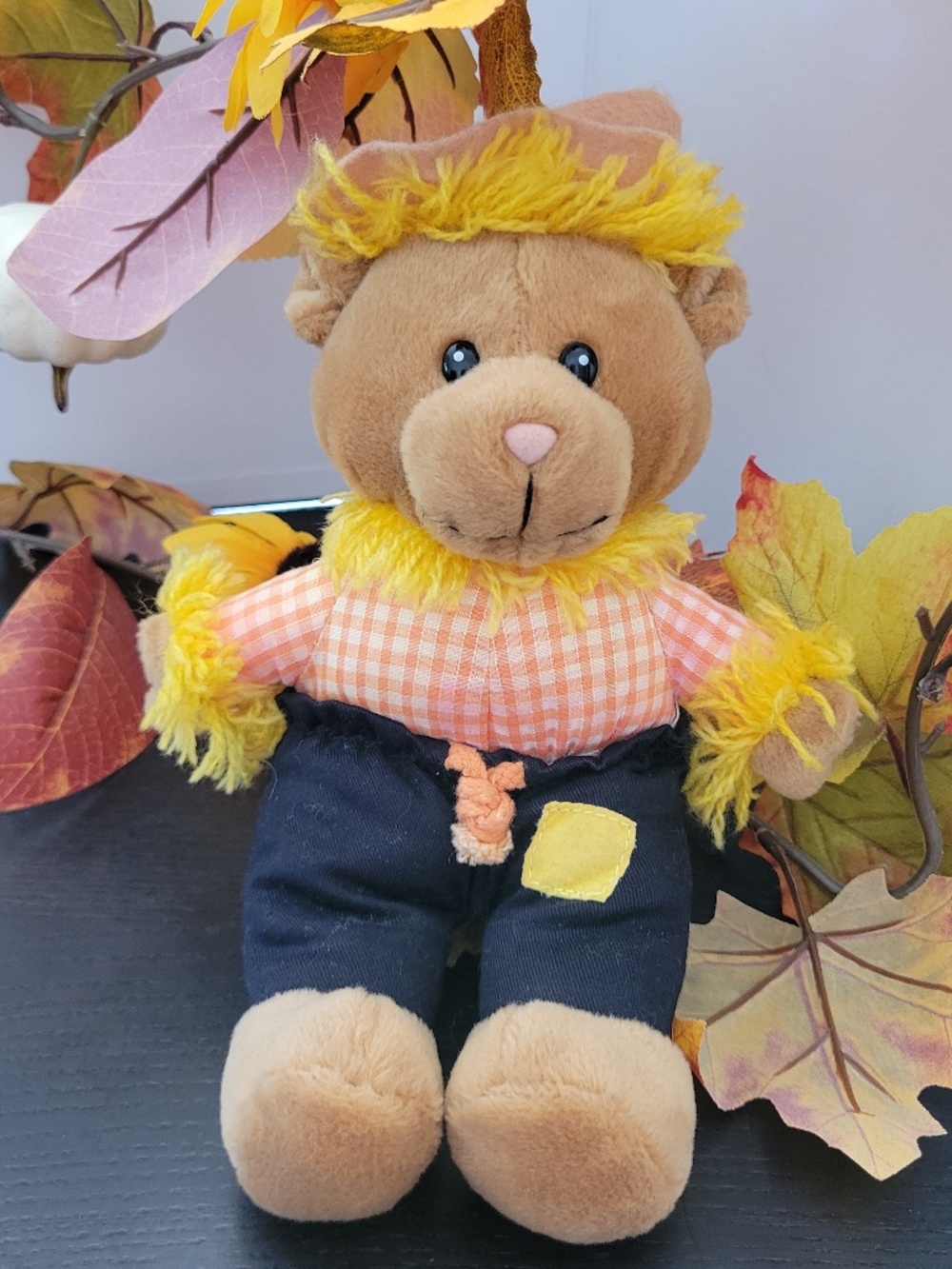 Gund Scarecrow Teddy Bear Plush Vintage 1989 Toy Stuffy